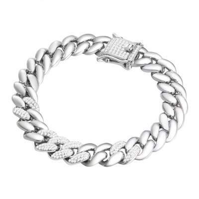 Браслет из серебра с фианитом (Арт.cz-b04359-x-w-x-x-w)