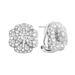 Серьги из серебра с фианитом (Арт.cz-e01660-x-w-w-x-w)