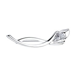 Брошь из серебра с фианитами (Арт.94040108)