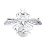 Брошь из серебра с жемчугом и фианитами (Арт.94040297)