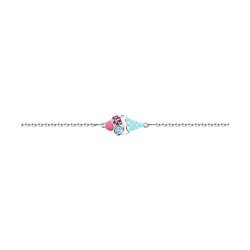 Браслет из серебра с эмалью и фианитами (Арт.94050443)