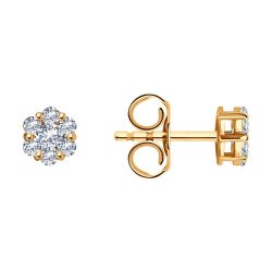 Серьги из золота с фианитами (Арт.029679)