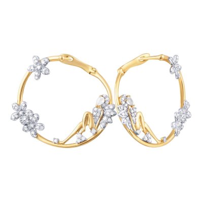 Серьги из белого золота с бриллиантом и топазом (Арт.aae_4321_bt_001_wg)