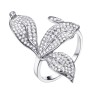 Кольцо с фианитами «Flower Breeze» серебро 925 Fresh Jewelry (арт.MP-R01198-X-W-X-X-W)