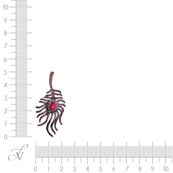 Брошь из золота с бриллиантом и рубином (Арт.aas_p3213_pinkdwru_ps_ro_ru_pink)