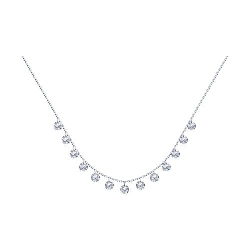 Колье из серебра с фианитами (Арт.94070349)