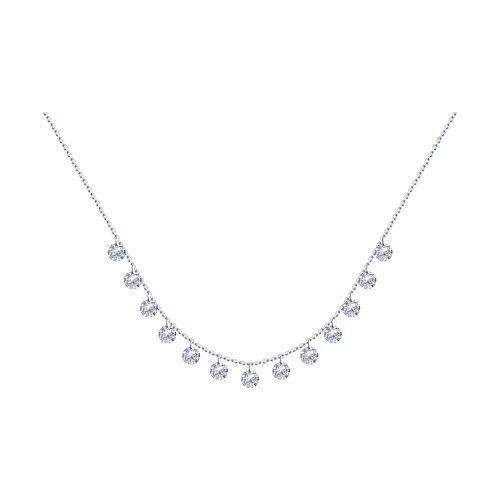 Колье из серебра с фианитами (Арт.94070349)