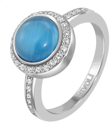 Кольцо из серебра с кошачим глазом и куб. цирконием (Арт.fgr-3-8-h-18-s)