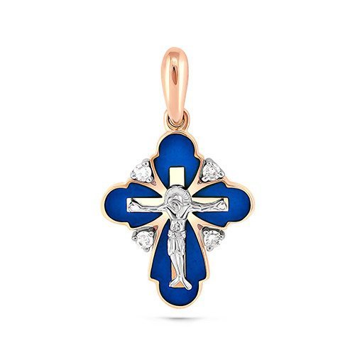 Крест золотой с бриллиантами «Небесный свет» Kabarovsky (арт.3-0283-1007)