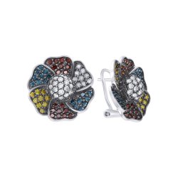 Серьги из белого золота с бриллиантом (Арт.e43391d-10_sr_dc_dn_wg)