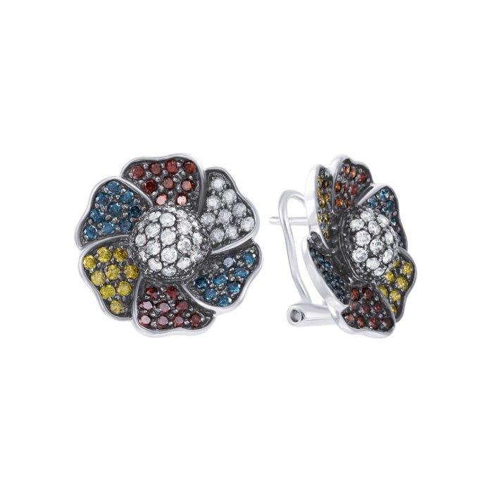 Серьги из белого золота с бриллиантом (Арт.e43391d-10_sr_dc_dn_wg)