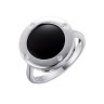 Кольцо серебряное с керамикой и фианитами «Ceramic Chic» Fresh Jewelry (арт.TC-R01066-B-W-X-X-W)