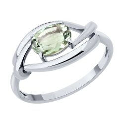 Кольцо из серебра с празиолитом (Арт.94-310-00186-2)