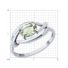 Кольцо из серебра с празиолитом (Арт.94-310-00186-2)