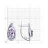 Серьги из серебра с аметистами и фианитами (Арт.94-320-02686-3)