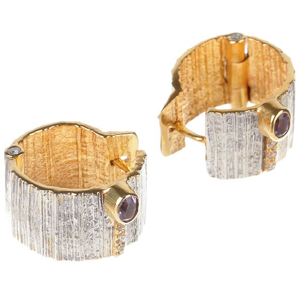Серебряные серьги BEAVERS с раухтопазом 2100rt