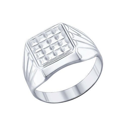 Печатка из серебра с алмазной гранью «Грань Статуса» Соколов (арт.94011230)