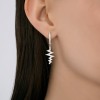 Серьги из серебра с фианитами «Ледяная молния» Соколов (арт.9402)