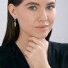 Серьги из серебра с фианитами «Ледяная молния» Соколов (арт.9402)