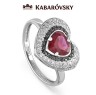 Кольцо серебряное с родолитом «Сердце Gems» Kabarovsky (арт.11-077-2189)