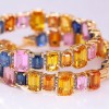 Серьги золотые с бриллиантами и сапфирами «Радуга Сапфиров» MY JEWELS (арт.SB00351E-Y-FS)