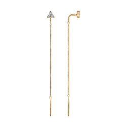Серьги из золочёного серебра с фианитами (Арт.93021133)