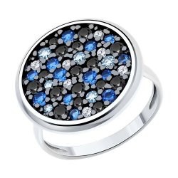 Кольцо из серебра с фианитами (Арт.94014038)