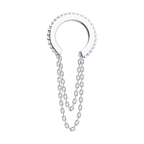 Серьга из серебра с фианитами (Арт.94170402)