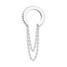 Серьга из серебра с фианитами (Арт.94170402)