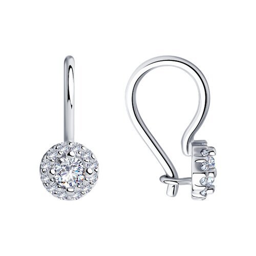 Серьги из серебра с фианитами (Арт.94-120-00670-1)