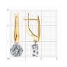 Серьги из комбинированного золота с бриллиантами (Арт.51-221-01315-1)