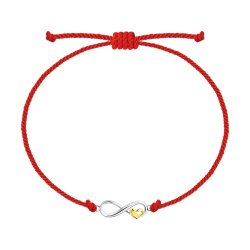 Браслет из золочёного серебра.символ «любовь» (Арт.94-150-01674-1)