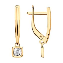 Серьги из комбинированного золота (Арт.51-221-01246-1)