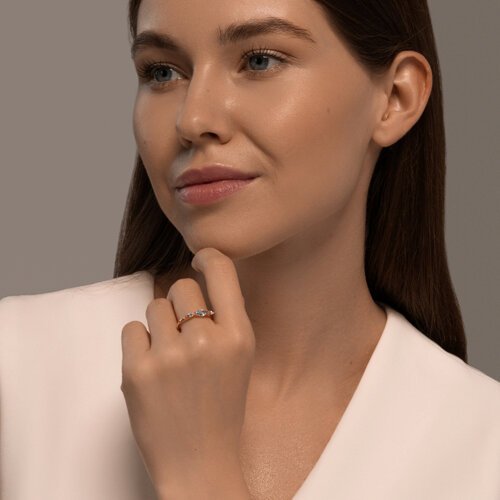 Кольцо золотое с топазом «Небесный овал» SOKOLOV (арт.51-310-02465-1)