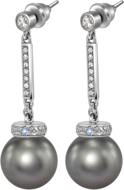 Серьги серебряные с жемчугом и фианитами Pearl Kiss 31S Rivoli (арт.ABS-6-12-31-S)
