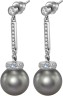 Серьги серебряные с жемчугом и фианитами Pearl Kiss 31S Rivoli (арт.ABS-6-12-31-S)