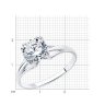 Кольцо из серебра с фианитом (Арт.94012116)