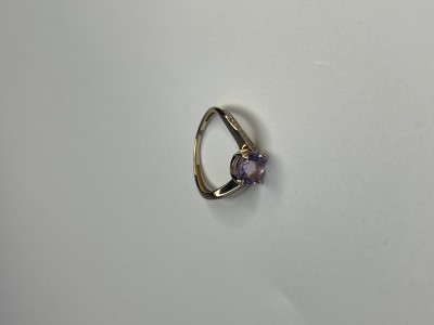 Кольцо золото с аметистом и фианитами «New Colour Charm» Estet (арт.01К3115345-3)
