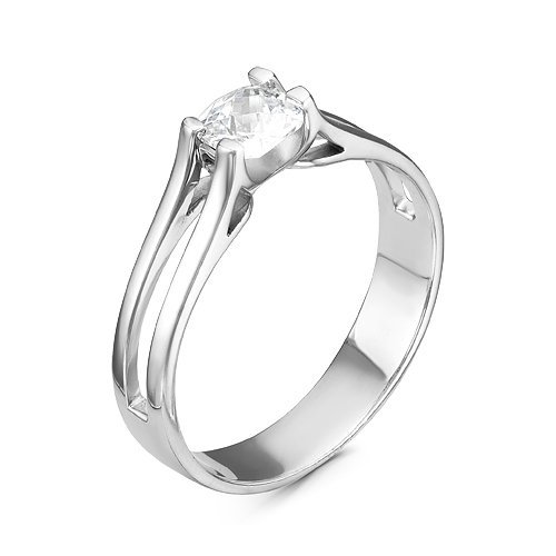 Серебряное кольцо с фианитом синт. TEOSA 1000-0019