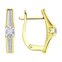 Серьги из желтого золота с бриллиантами (Арт.53-220-01740-1)