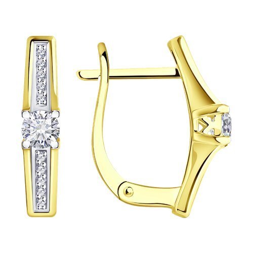 Серьги из желтого золота с бриллиантами (Арт.53-220-01740-1)