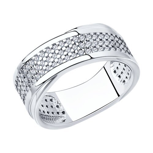 Кольцо из серебра с фианитами (Арт.94013590)
