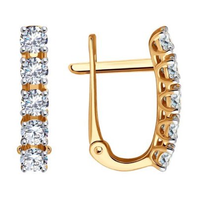 Серьги из золота с фианитами (Арт.0200136)