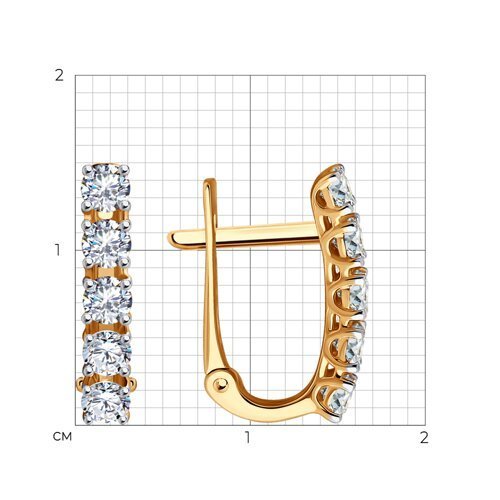Серьги из золота с фианитами (Арт.0200136)