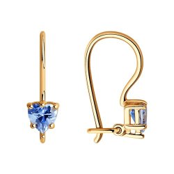 Детские серьги с голубыми фианитами (Арт.021933)