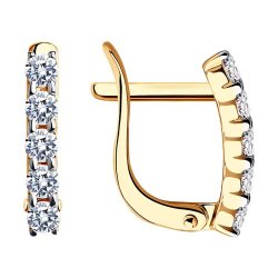 Серьги из золота с фианитами (Арт.026808)