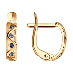 Серьги из золота с фианитами (Арт.027905)