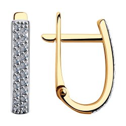 Серьги из золота с фианитами (Арт.028585)
