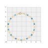 Браслет золотой пробы 585 с топазом (Арт.750603)