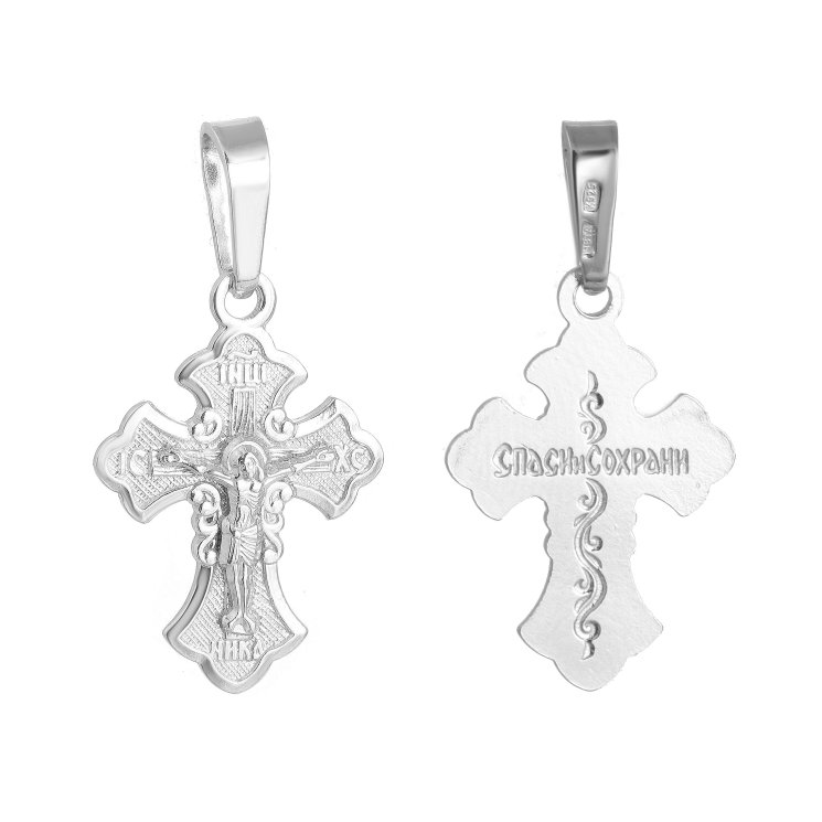 Крест из серебра Мастерская Перелетова  кр1-028